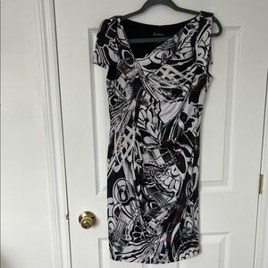 Cortise Black and White Patterned Dress